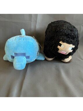 Minecraft Black Sheep & Blue Axolotl Plush Toys Mojang J!NX Collectible Kid-Frie
